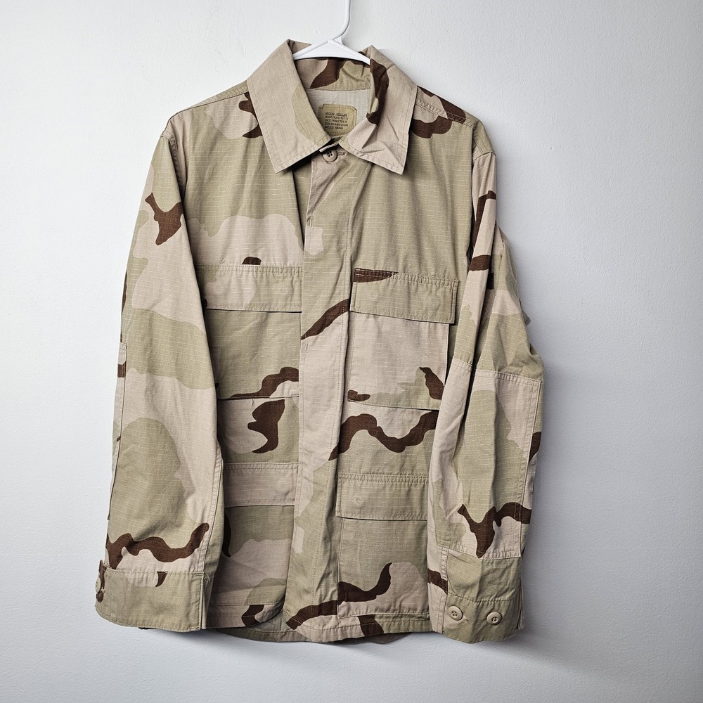 Vintage Military Jacket‎ Mens Medium  Desert Camouflage DCU Button Pockets EUC